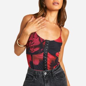 Tall Print Mesh Bodysuit