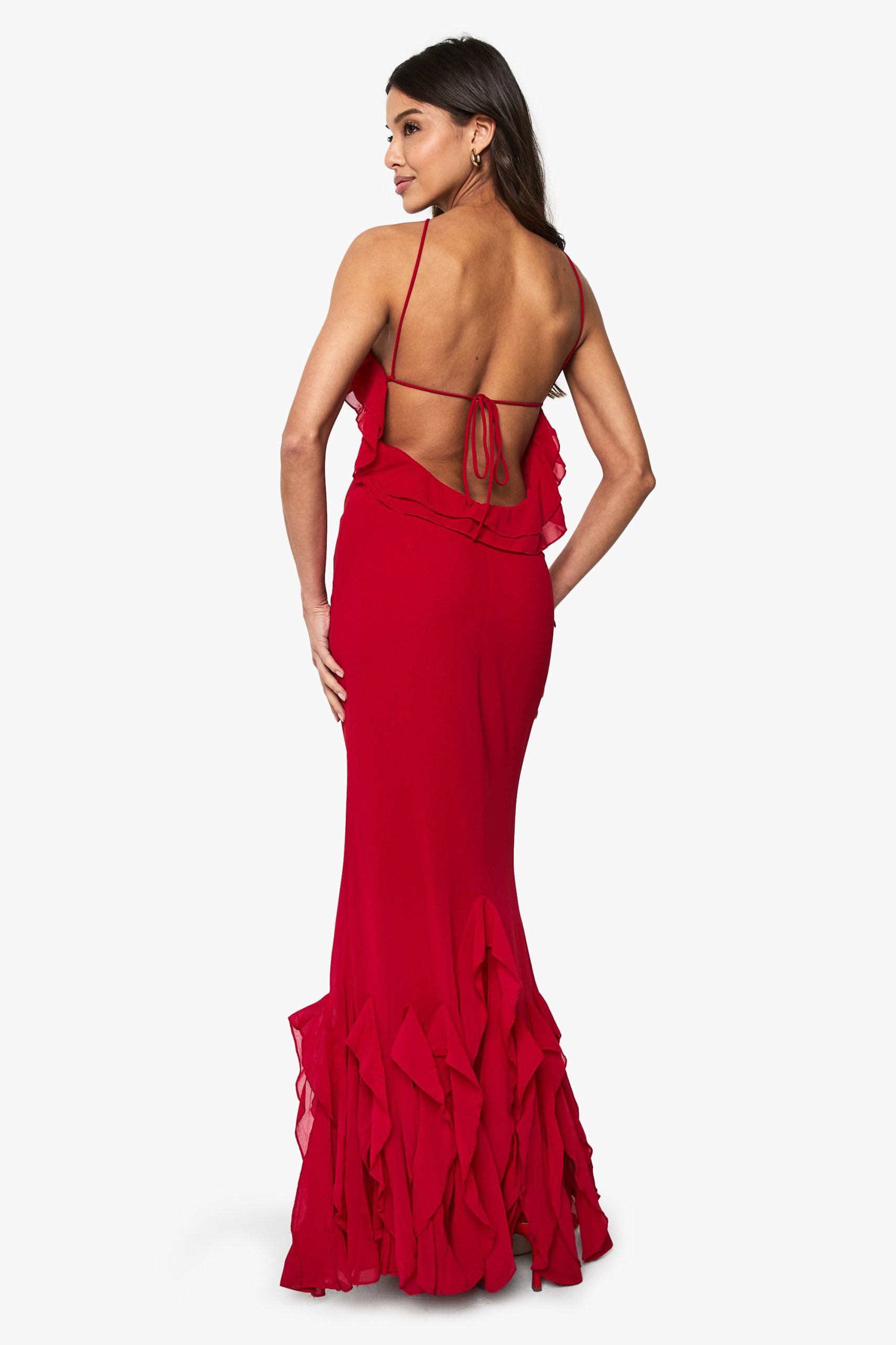 Ruffle Halterneck Maxi Dress - Image 2