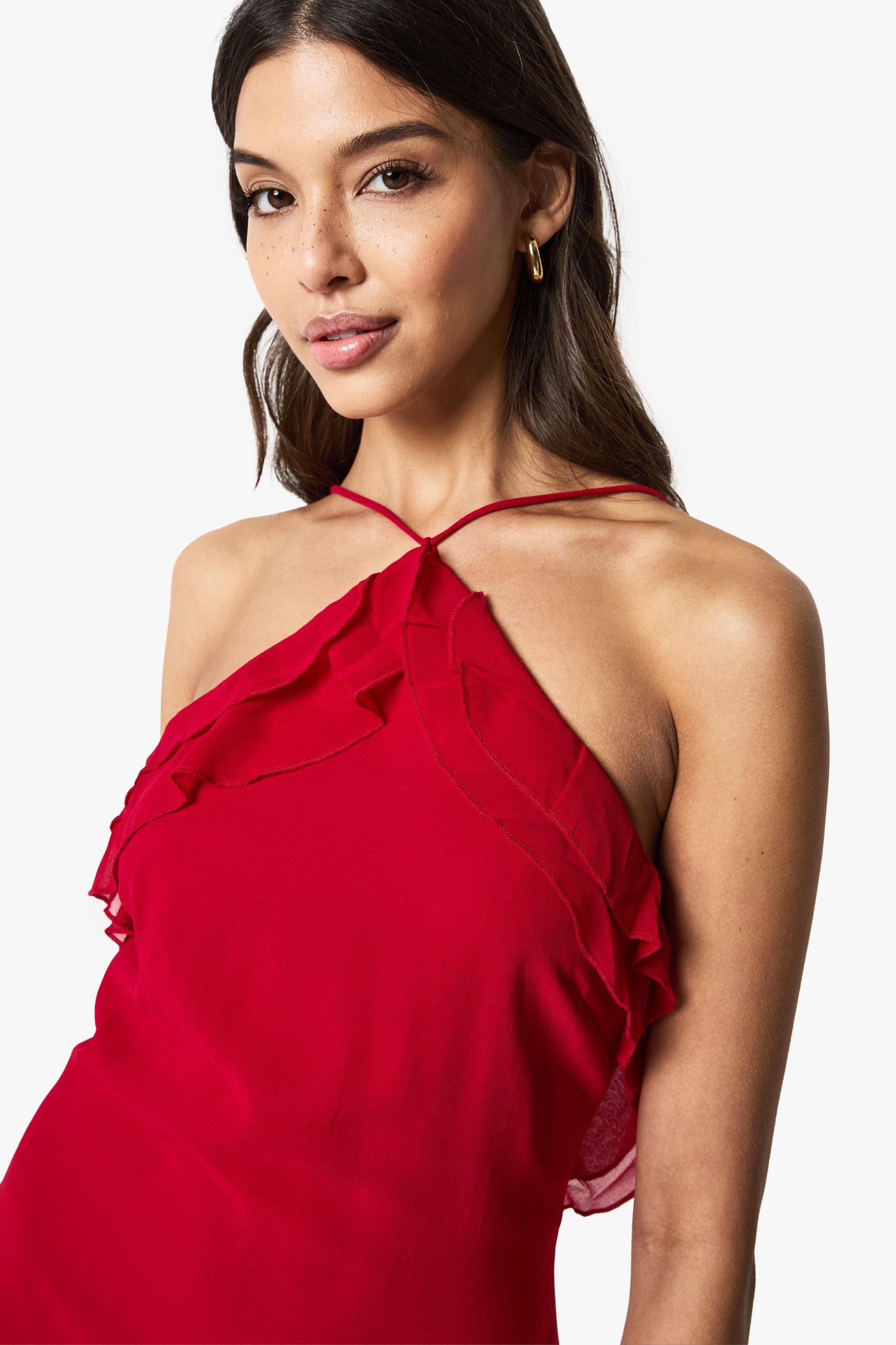 Ruffle Halterneck Maxi Dress - Image 4