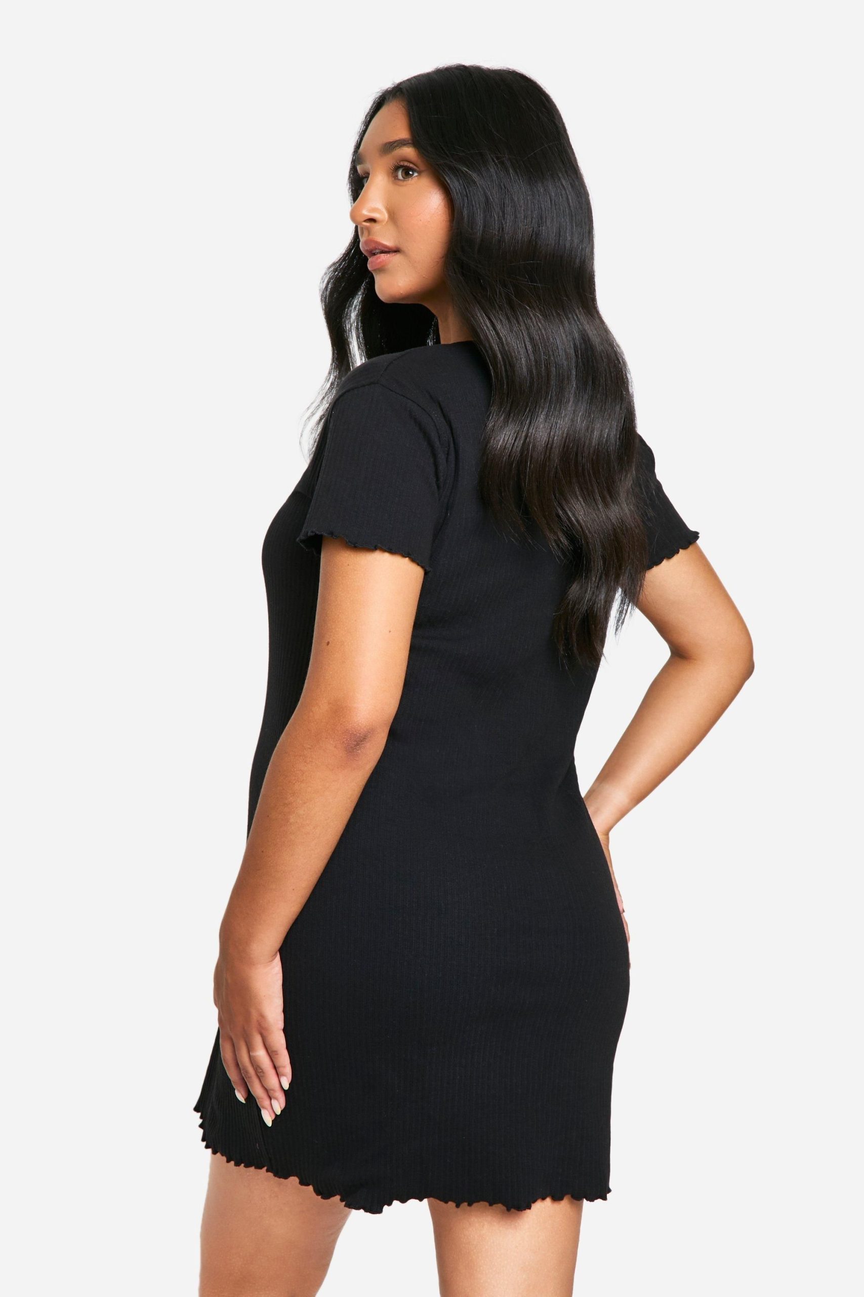Maternity Ribbed Button Down Nightie - Image 2