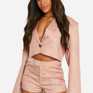 Premium Pinstripe Tailored Hotpants