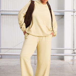 Plus Premium Butter Wide Leg Joggers
