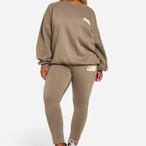 Plus Puff Print Legging Tracksuit