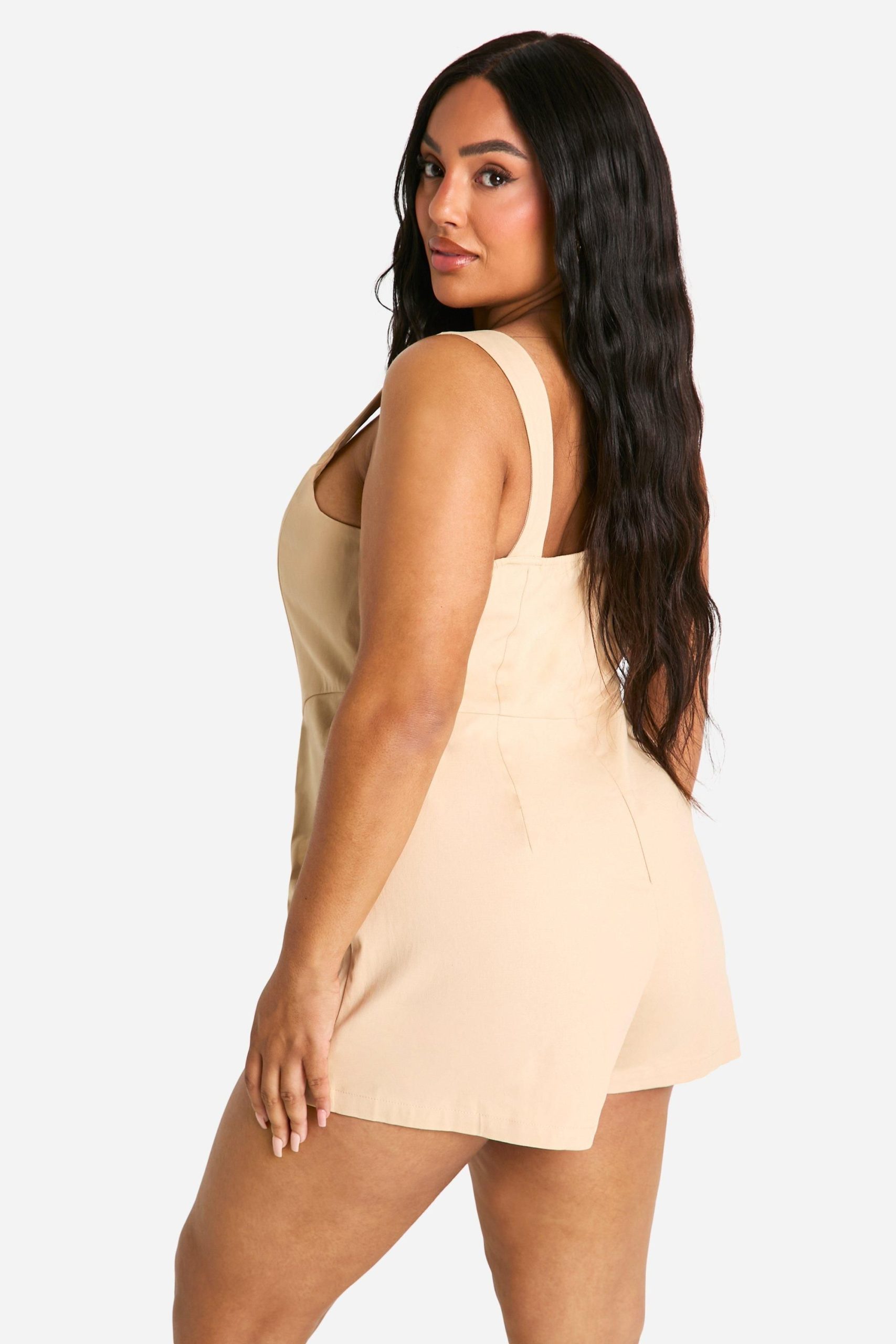 Plus Woven Corset Playsuit - Image 2