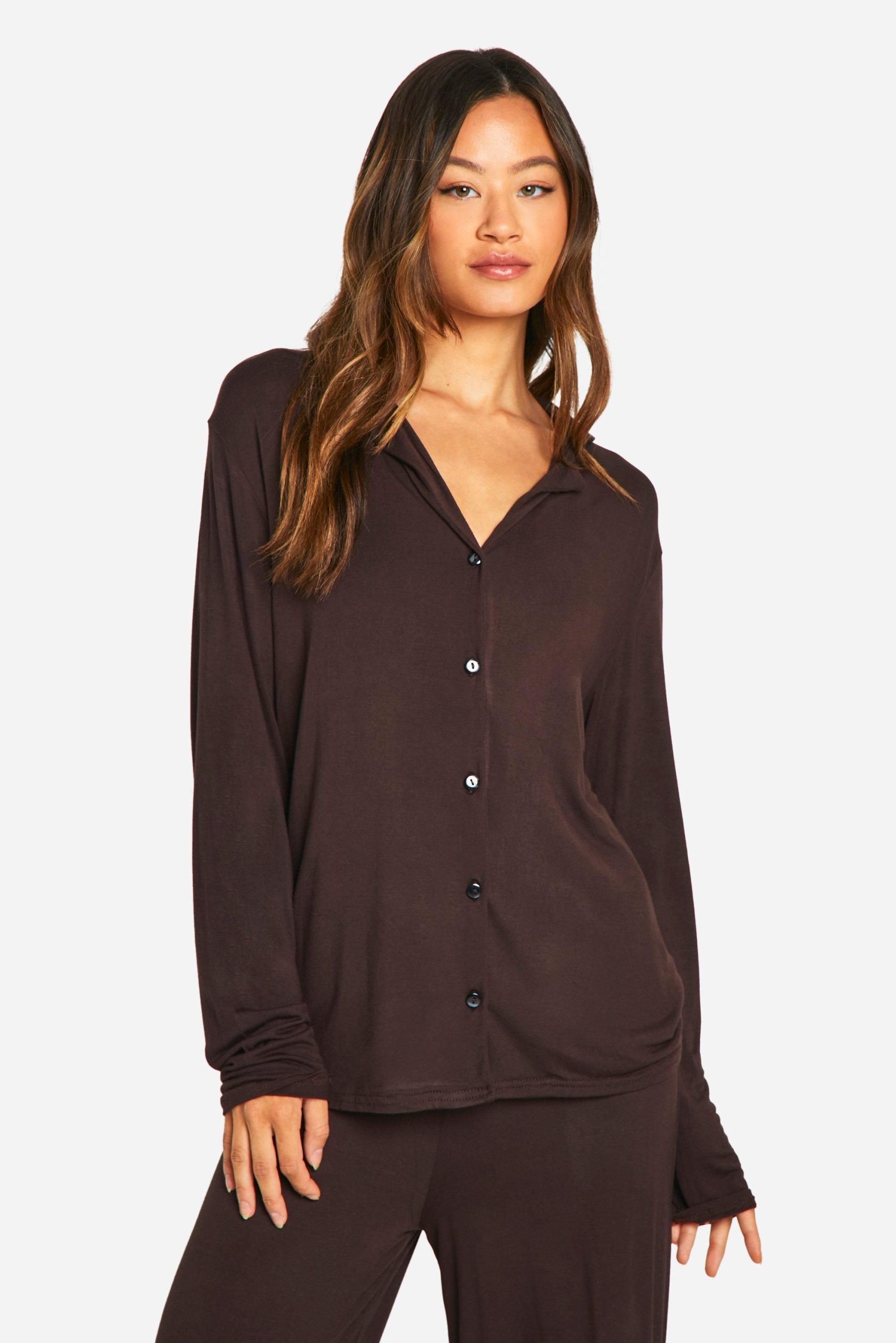 Tall Long Sleeve Shirt & Trousers Pyjama Set - Image 4