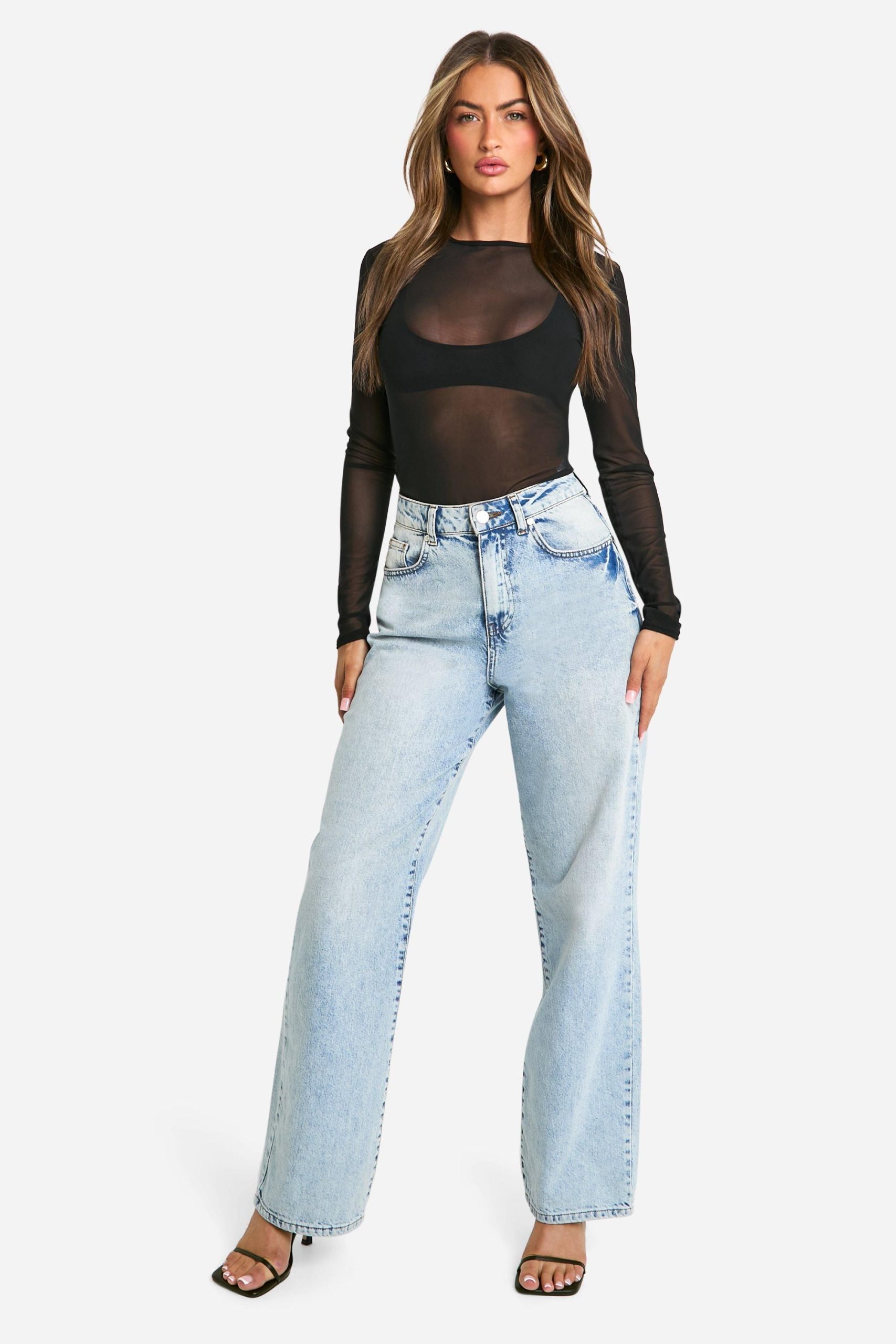 Basic Mesh Long Sleeve Bodysuit - Image 3