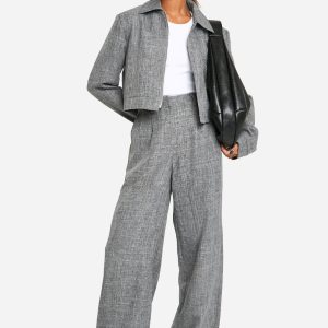 Extreme Wide Leg Tailored Trousers