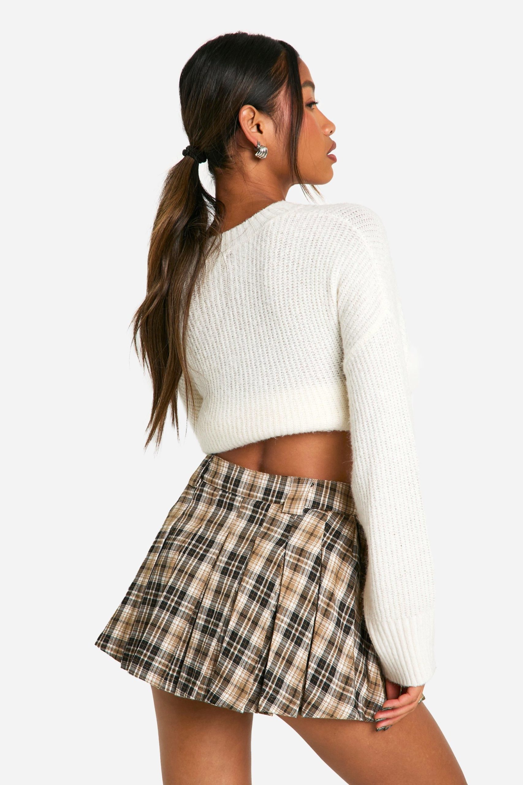 Check Pleat Mini Skirt - Image 2