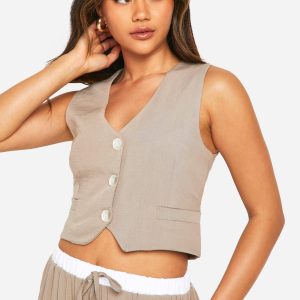 Woven Textured Waistcoat