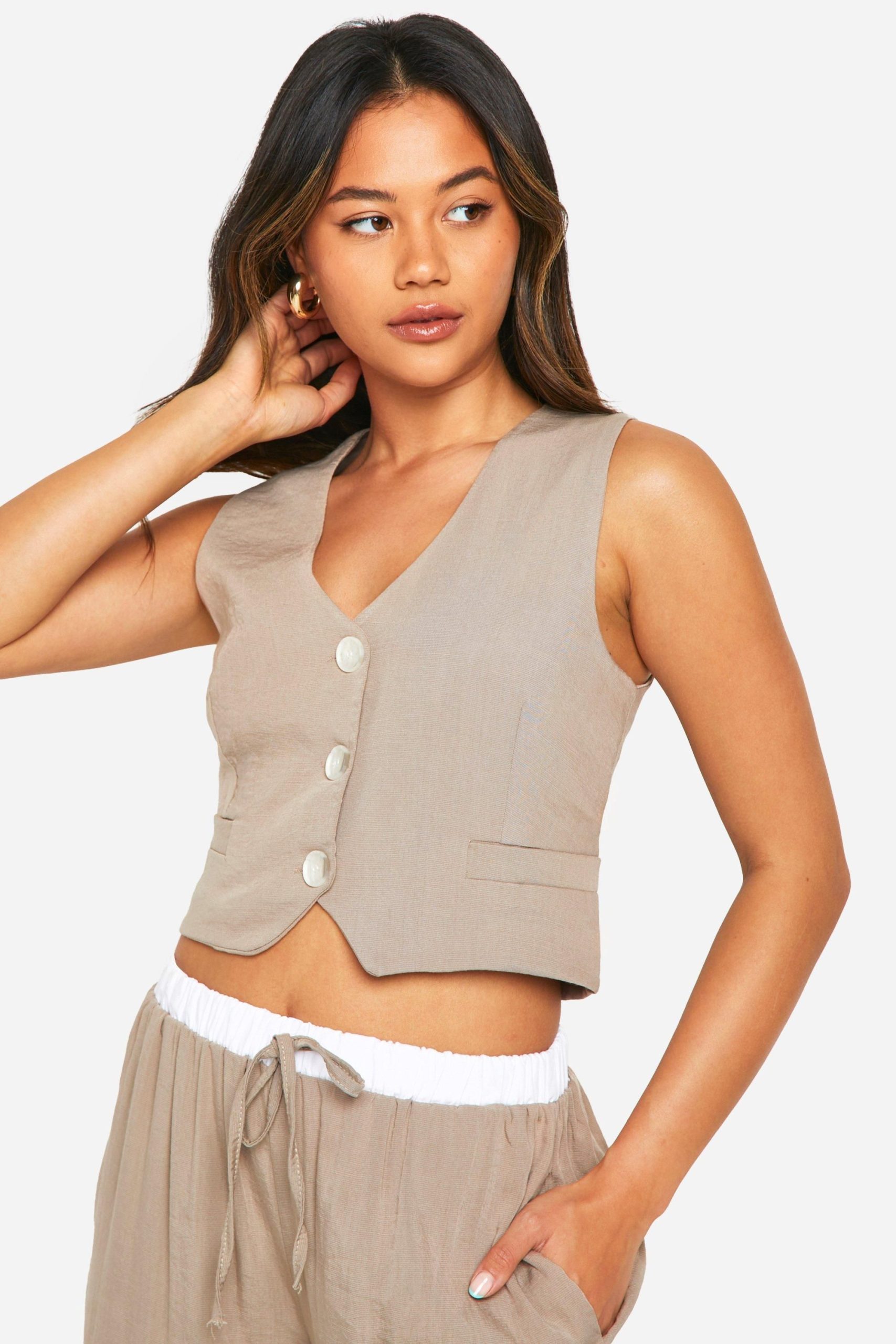 Woven Textured Waistcoat