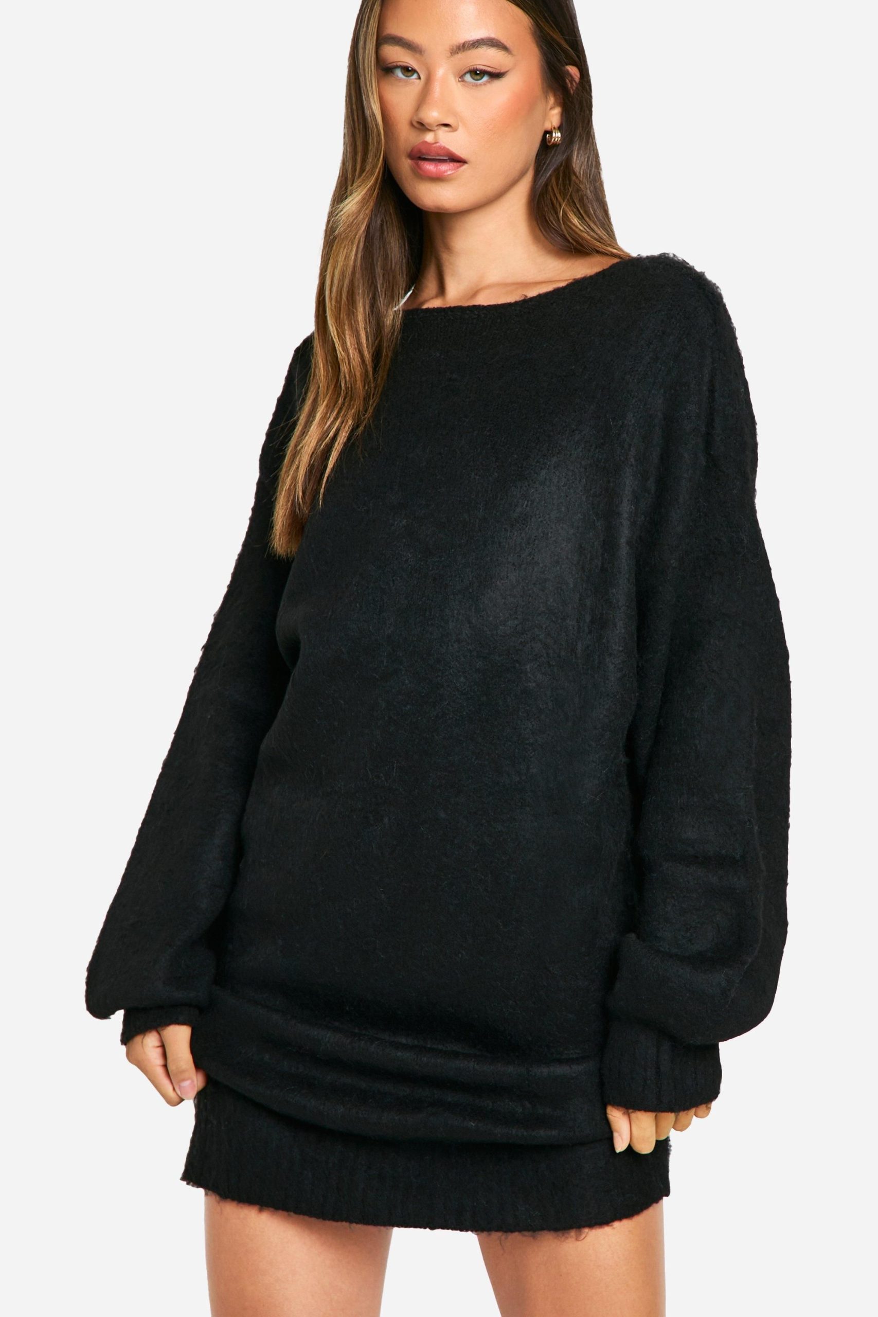 Tall Brushed Low Back Oversized Jumper Dress