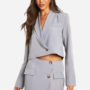 Marl Wrap Front Micro Mini Skirt