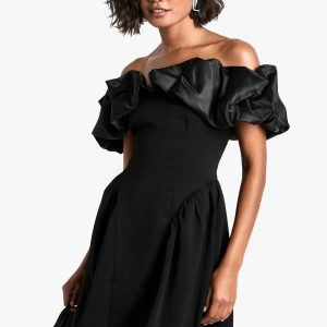 Tall Ruffle Dropped Waist Mini Dress