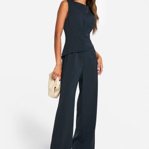 Waistcoat Wide Leg Jumpsuit