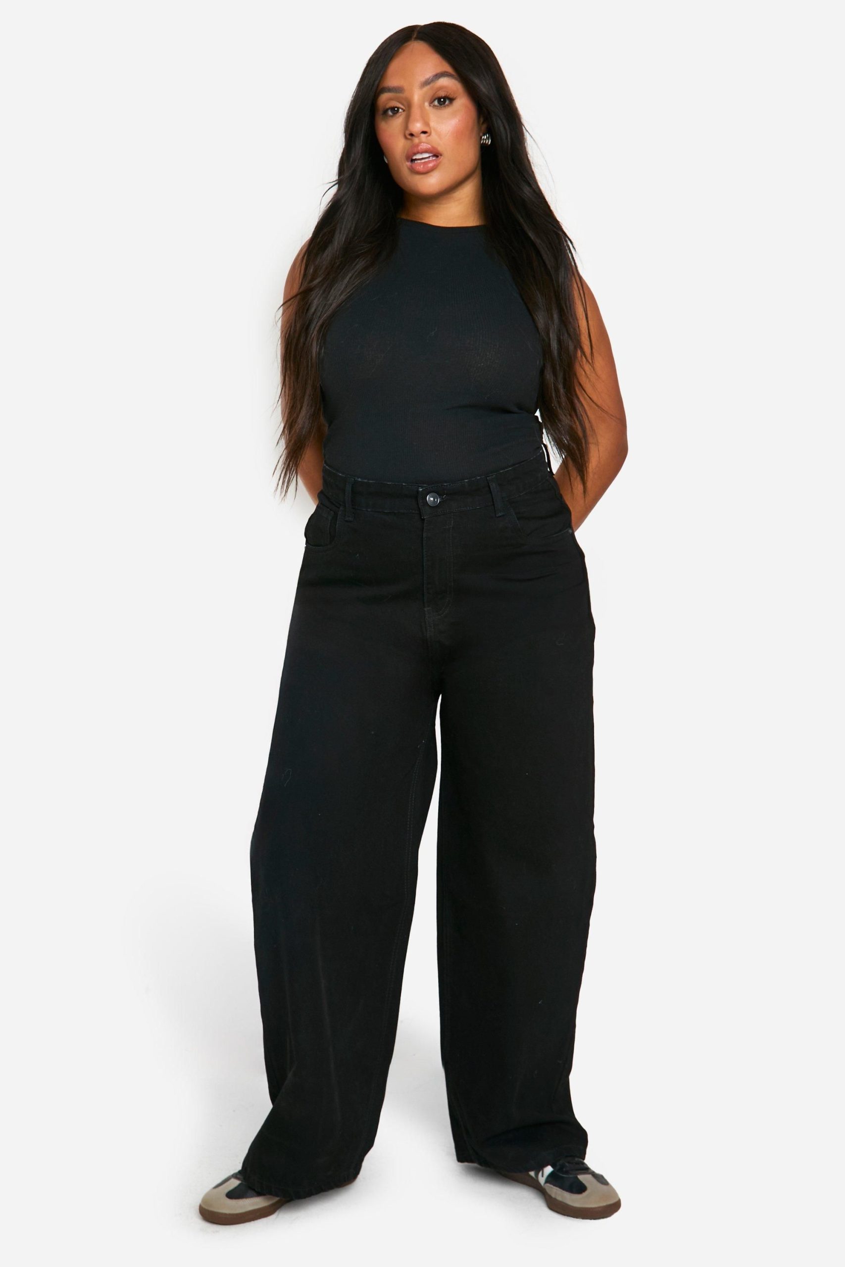 Boohoo Basics Plus Straight Leg Jeans