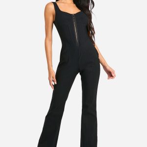 Corset Pinstripe Jumpsuit
