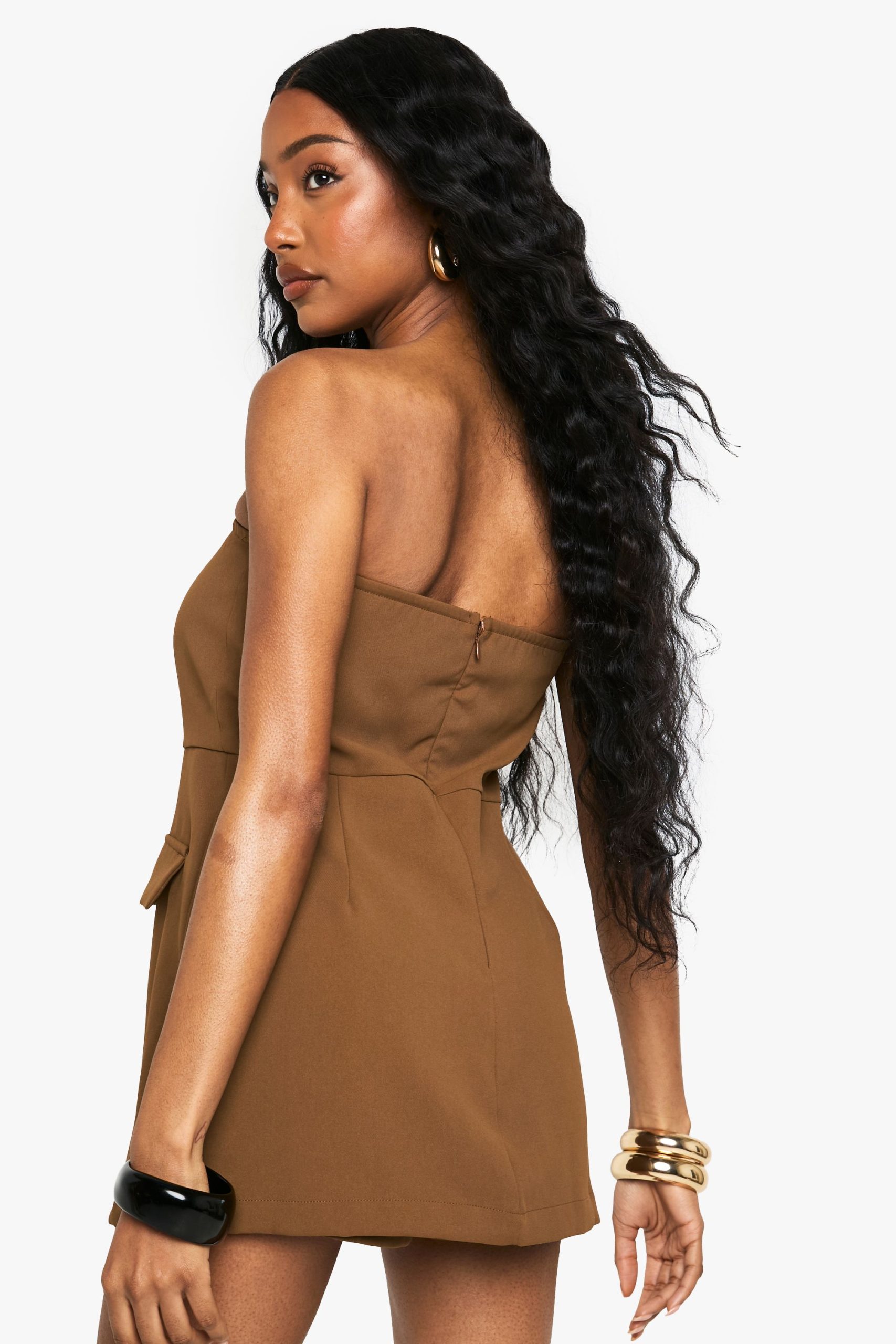 Bandeau Button Detail Playsuit - Image 2