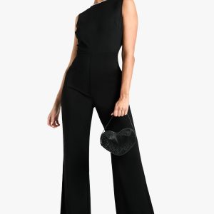 Diamante Trim Low Back Jumpsuit