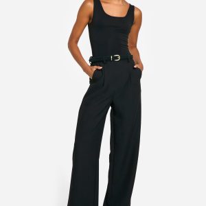 Tall Essential Wide Leg Tailored Trousers