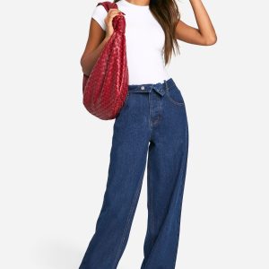 Boohoo Basics Slouchy Wide Leg Jeans