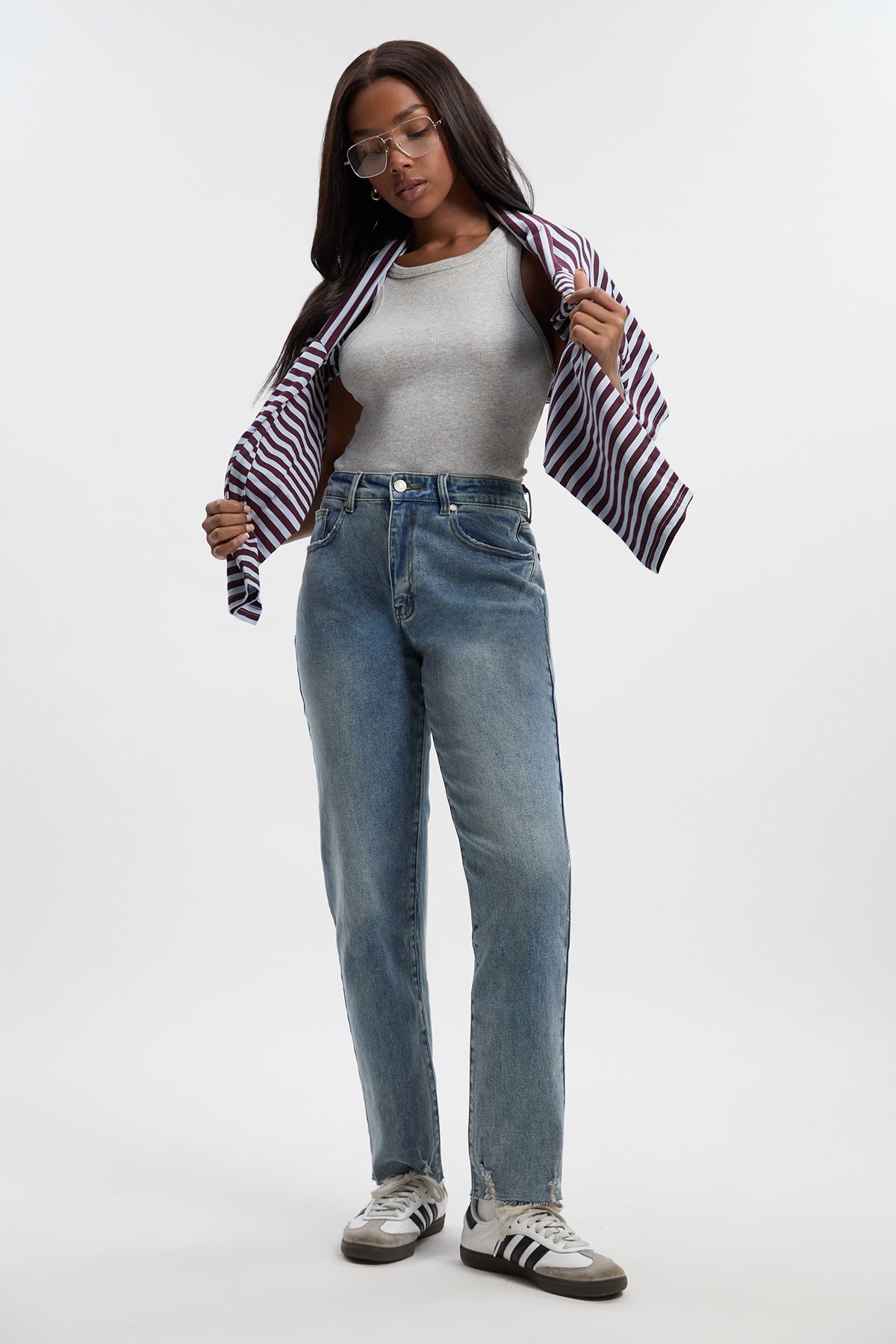 Basic High Waist Flared Jean