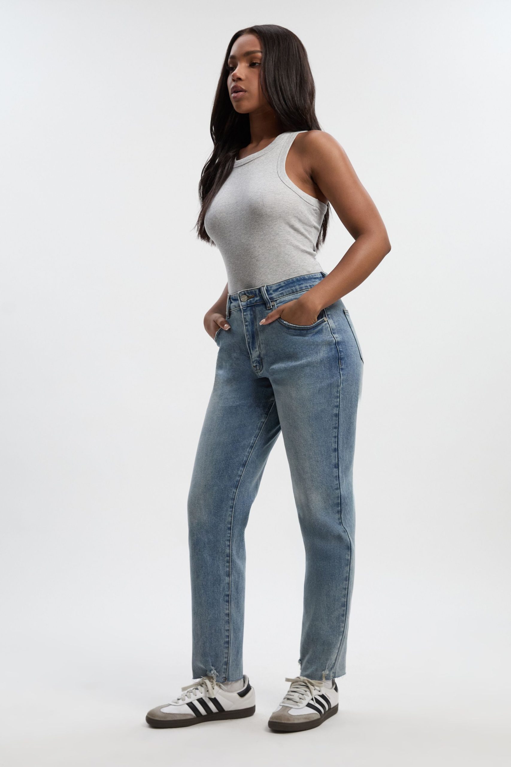 Basic High Waist Flared Jean - Image 3