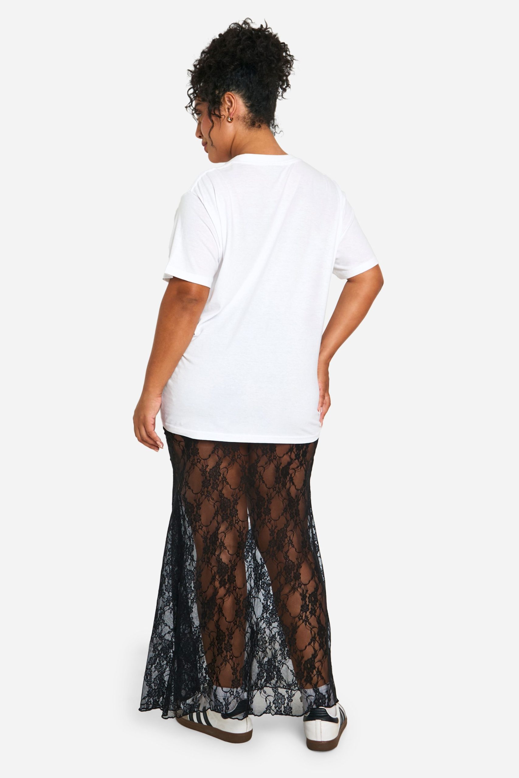 Plus Lace Maxi Column Skirt - Image 2