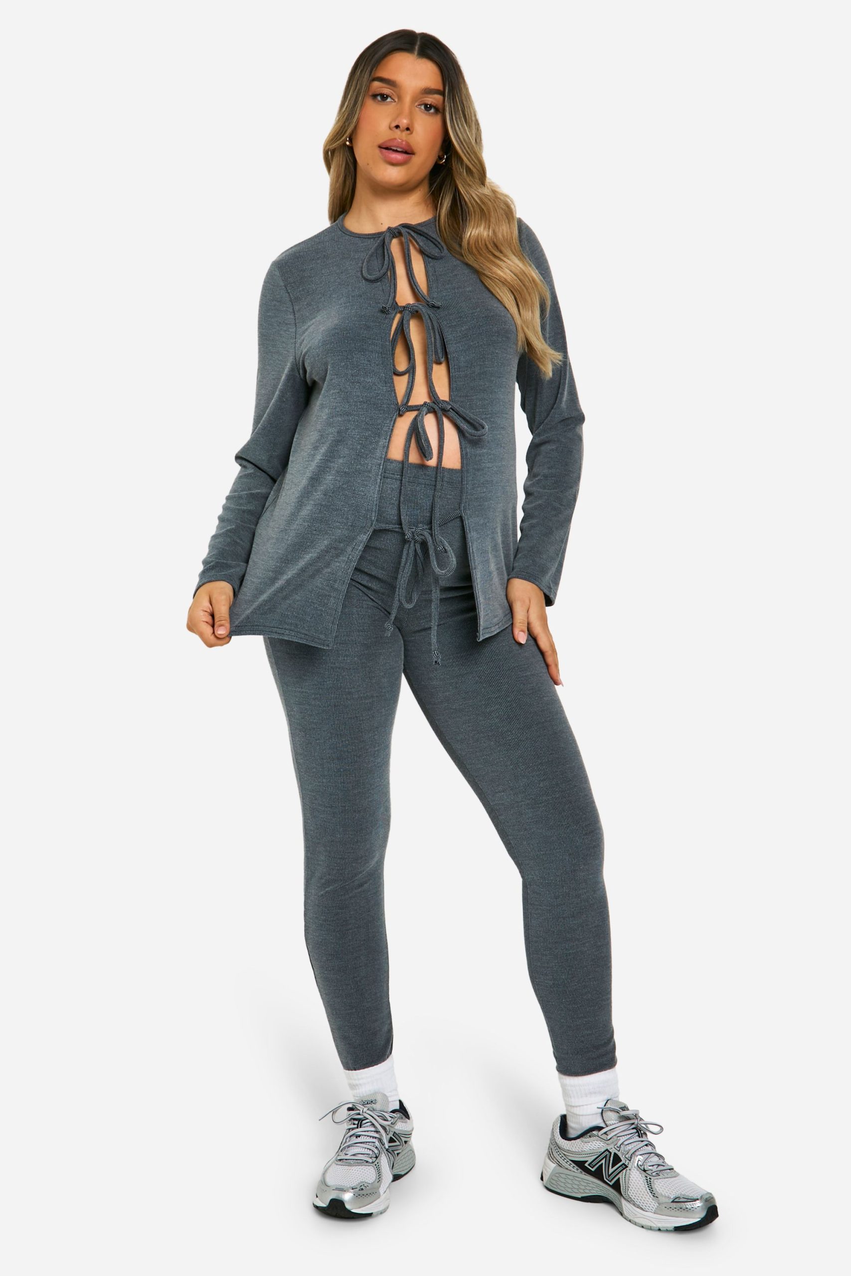 Maternity Over The Bump Textured Rib Leggings
