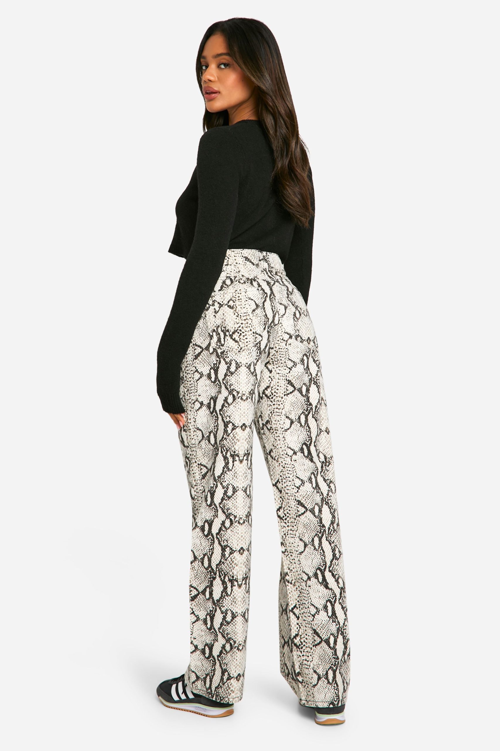 Snake Print Straight Leg Jean - Image 2