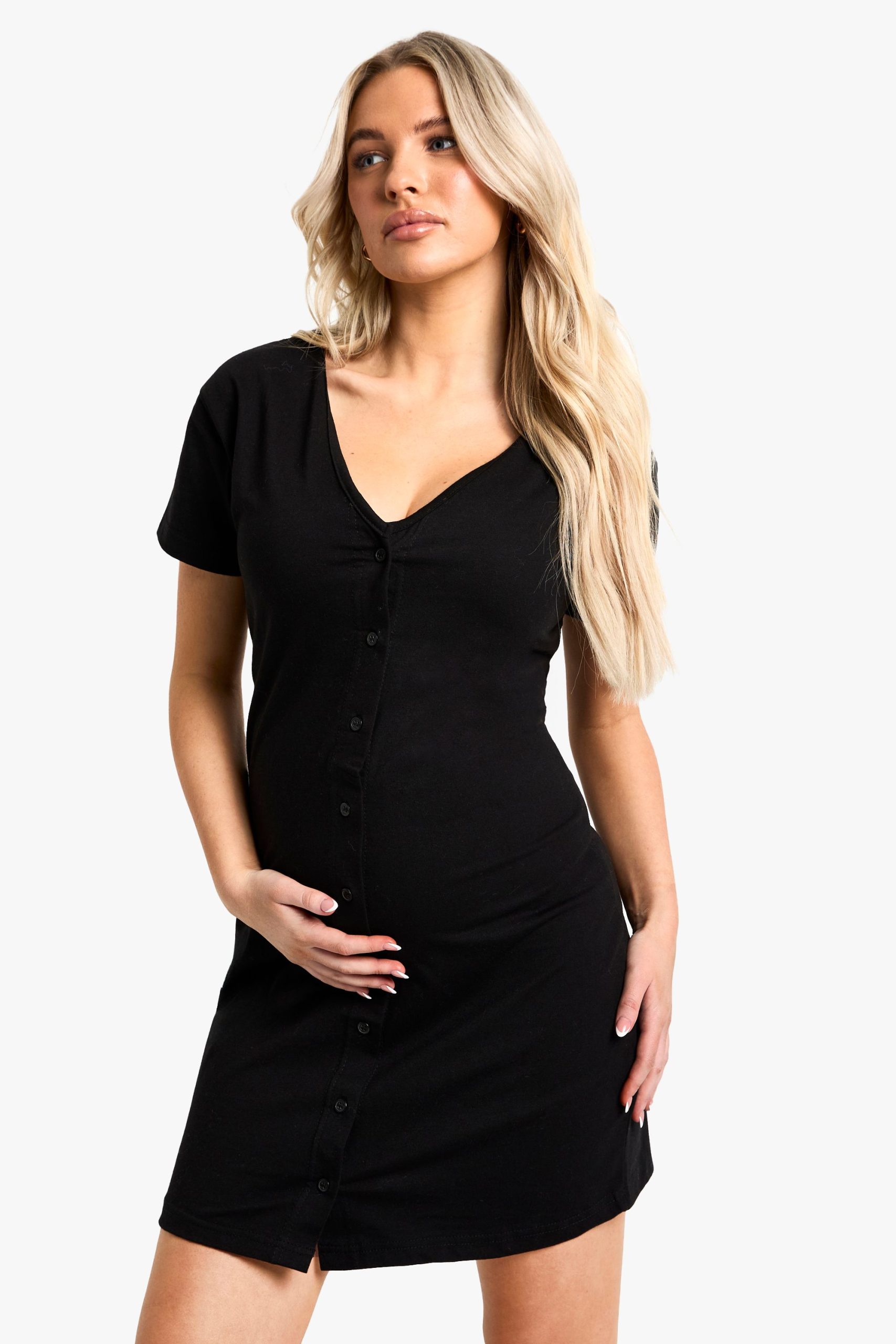 Maternity 2 Pack Button Front Nightie - Image 3