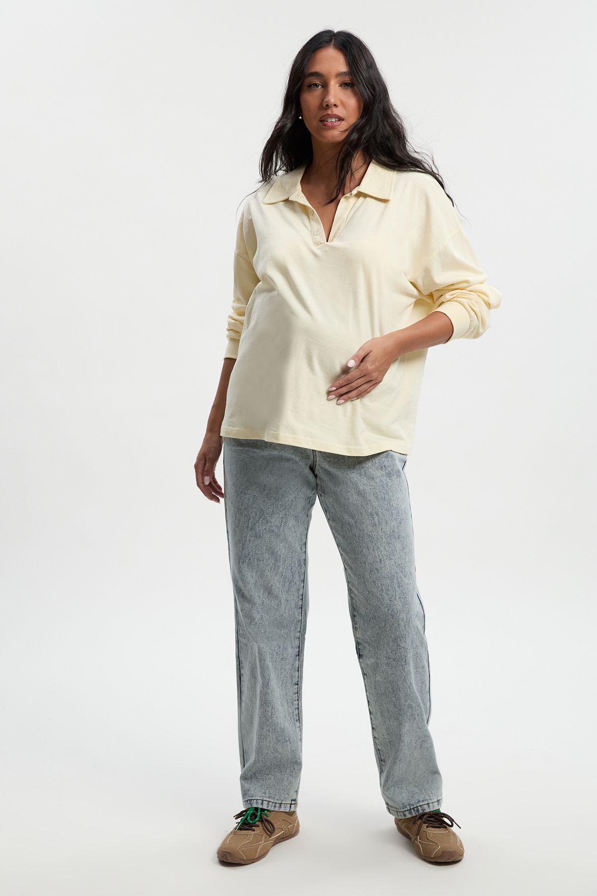 Maternity Over The Bump Mom Jeans - Image 3
