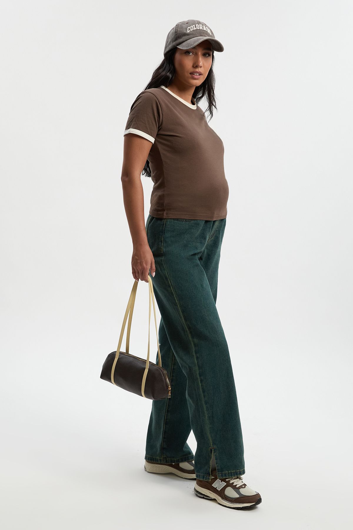 Maternity Over The Bump Split Hem Straight Leg Jeans