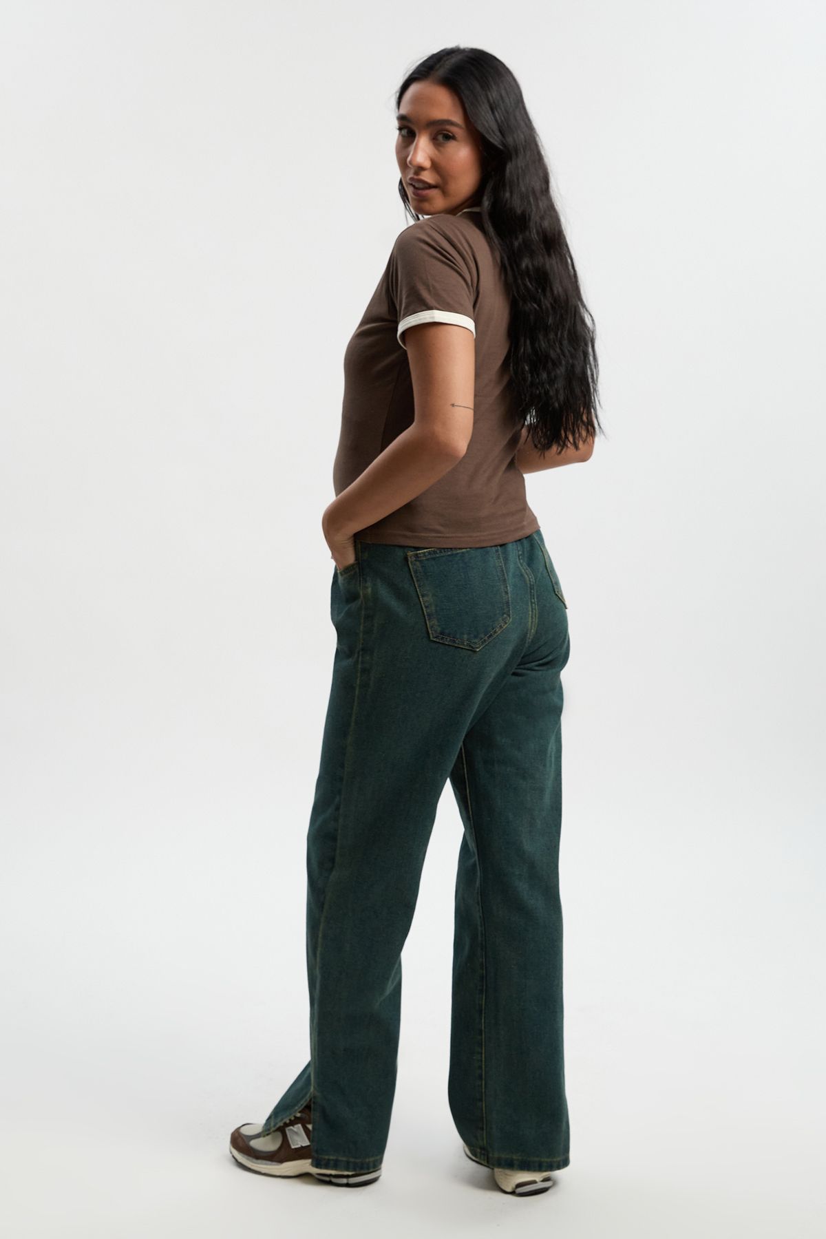 Maternity Over The Bump Split Hem Straight Leg Jeans - Image 2