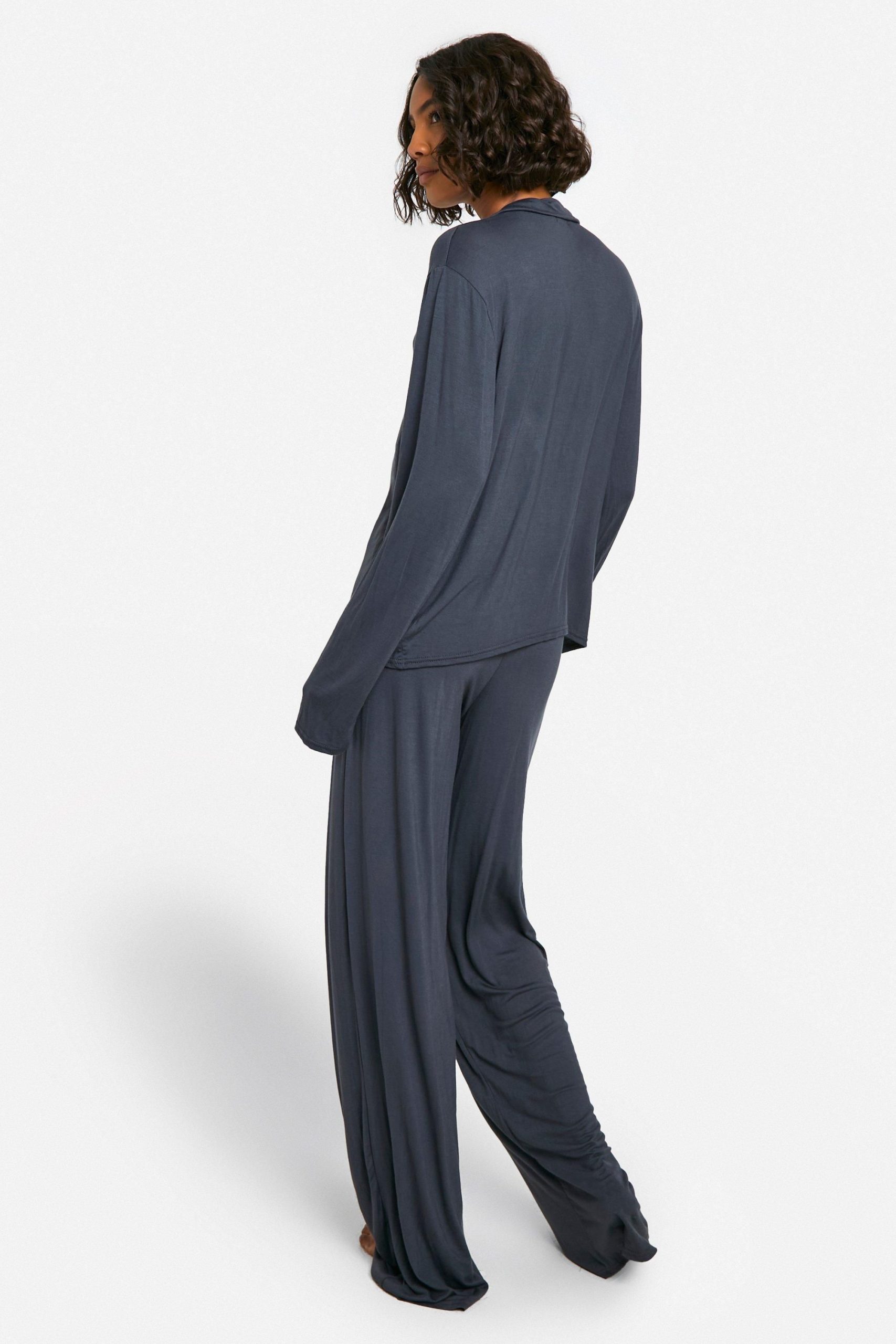 Tall Long Sleeve Shirt & Trousers Pyjama Set - Image 2