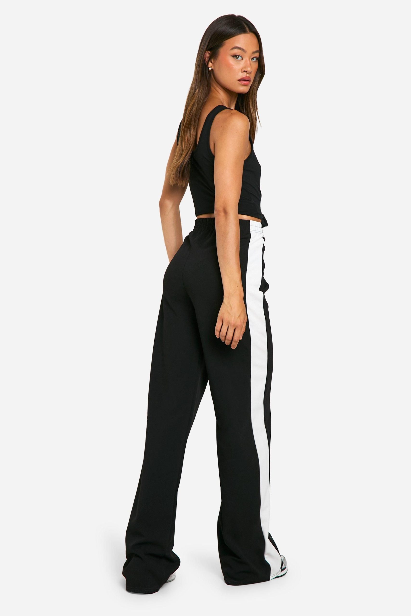Tall Contrast Stripe Wide Leg Trouser - Image 2