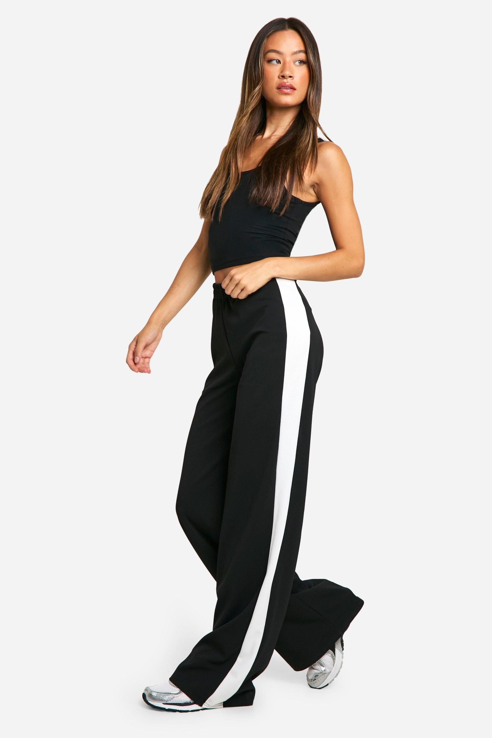 Tall Contrast Stripe Wide Leg Trouser - Image 3