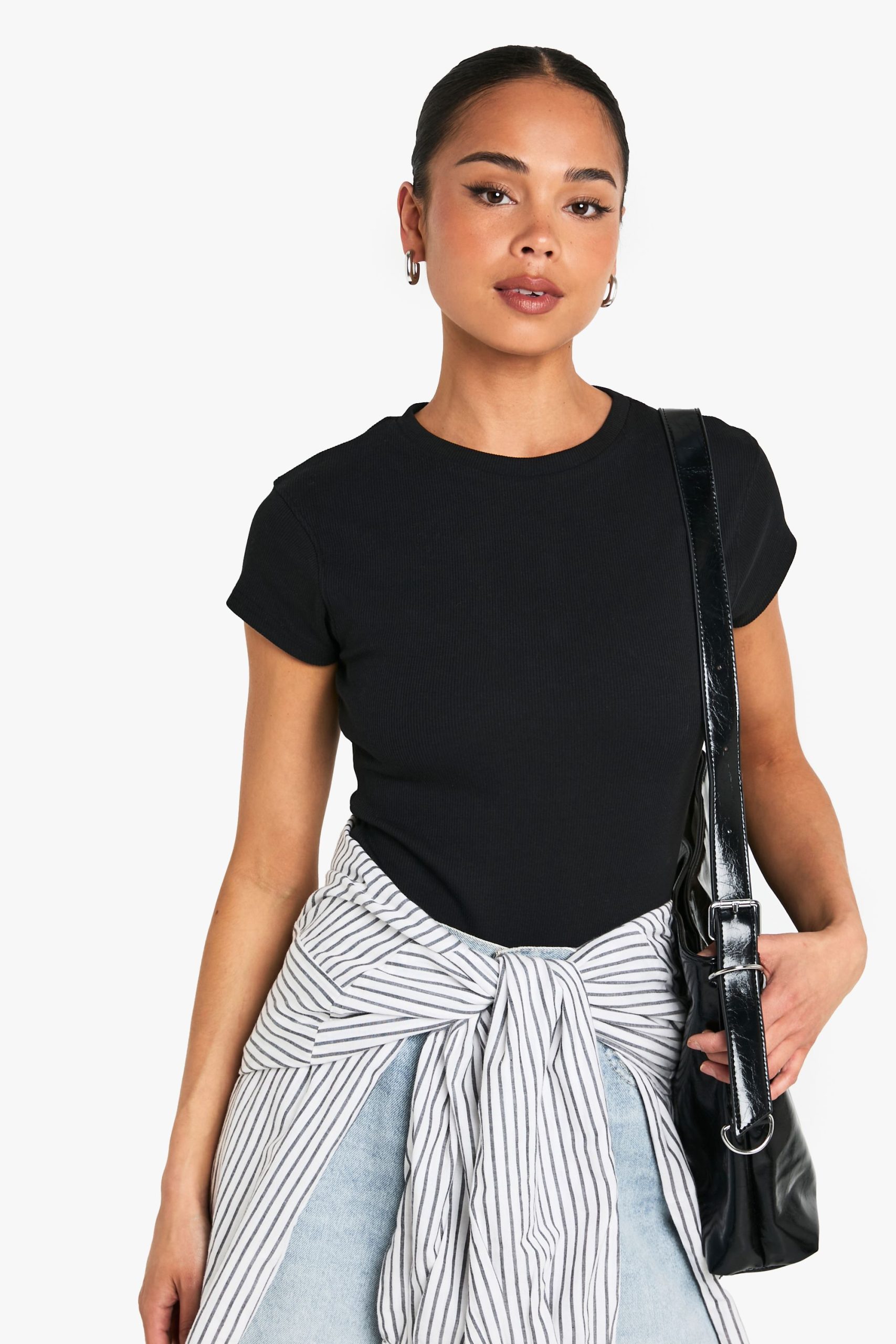 Basic Short Sleeve Crew Neck Bodysuit