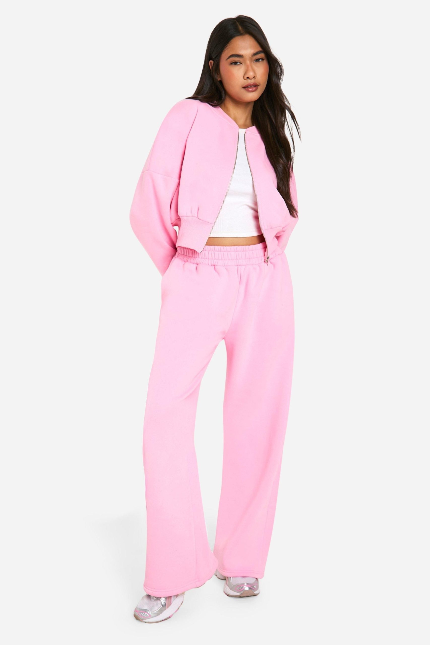 Deep Hem Zip Through Bomber Tracksuit