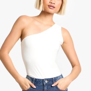 Double Layer Slinky One Shoulder Bodysuit