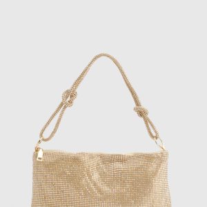 Premium Slouchy Diamante Shoulder Bag