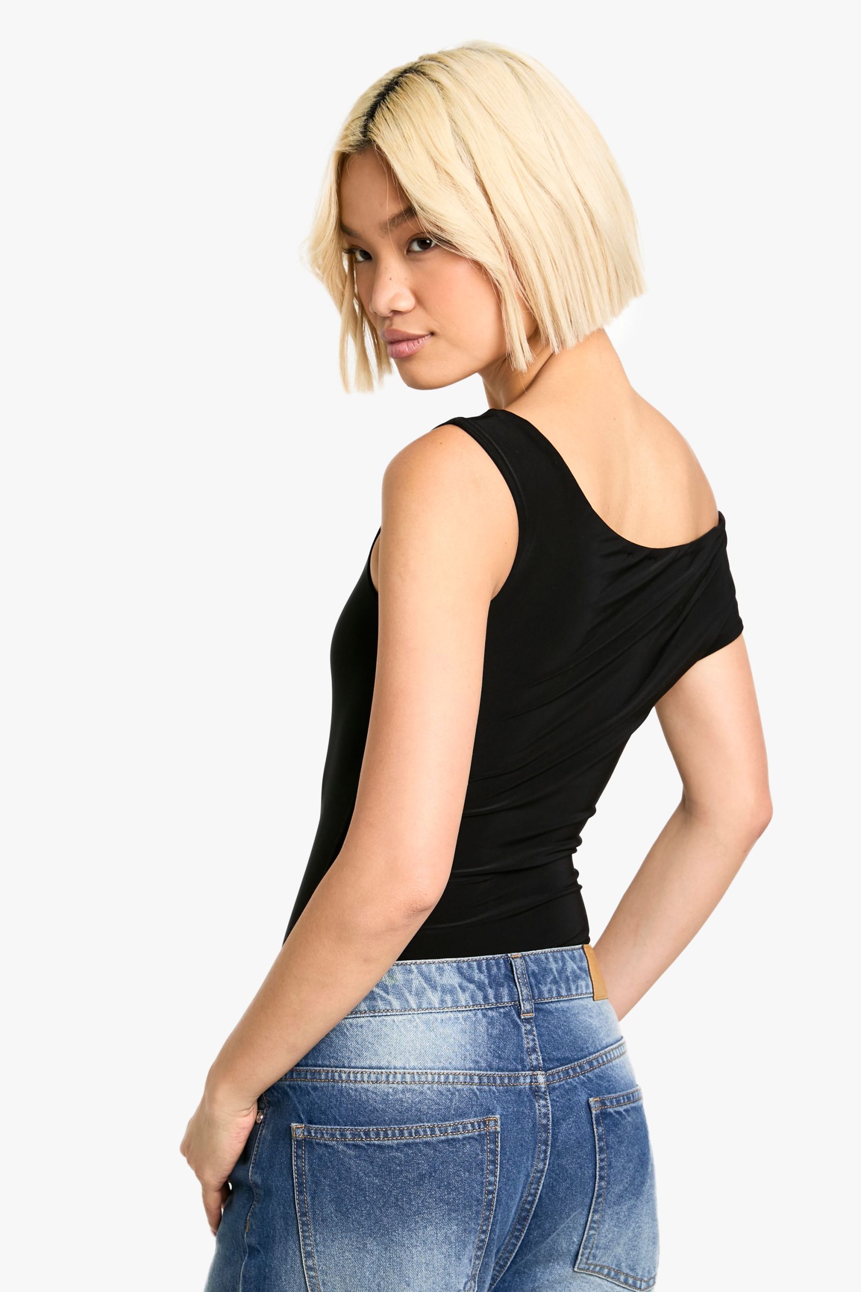 Double Layer Twist Detail Bodysuit - Image 2