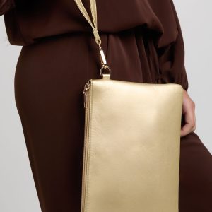 Basic Zip Top Clutch Bag