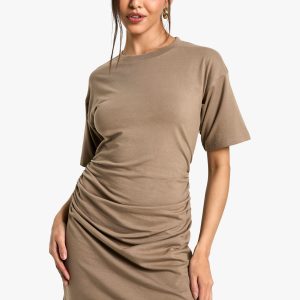 Ruched Side T-shirt Mini Dress
