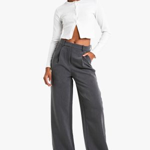Tall Wide Leg Tailored Trousers