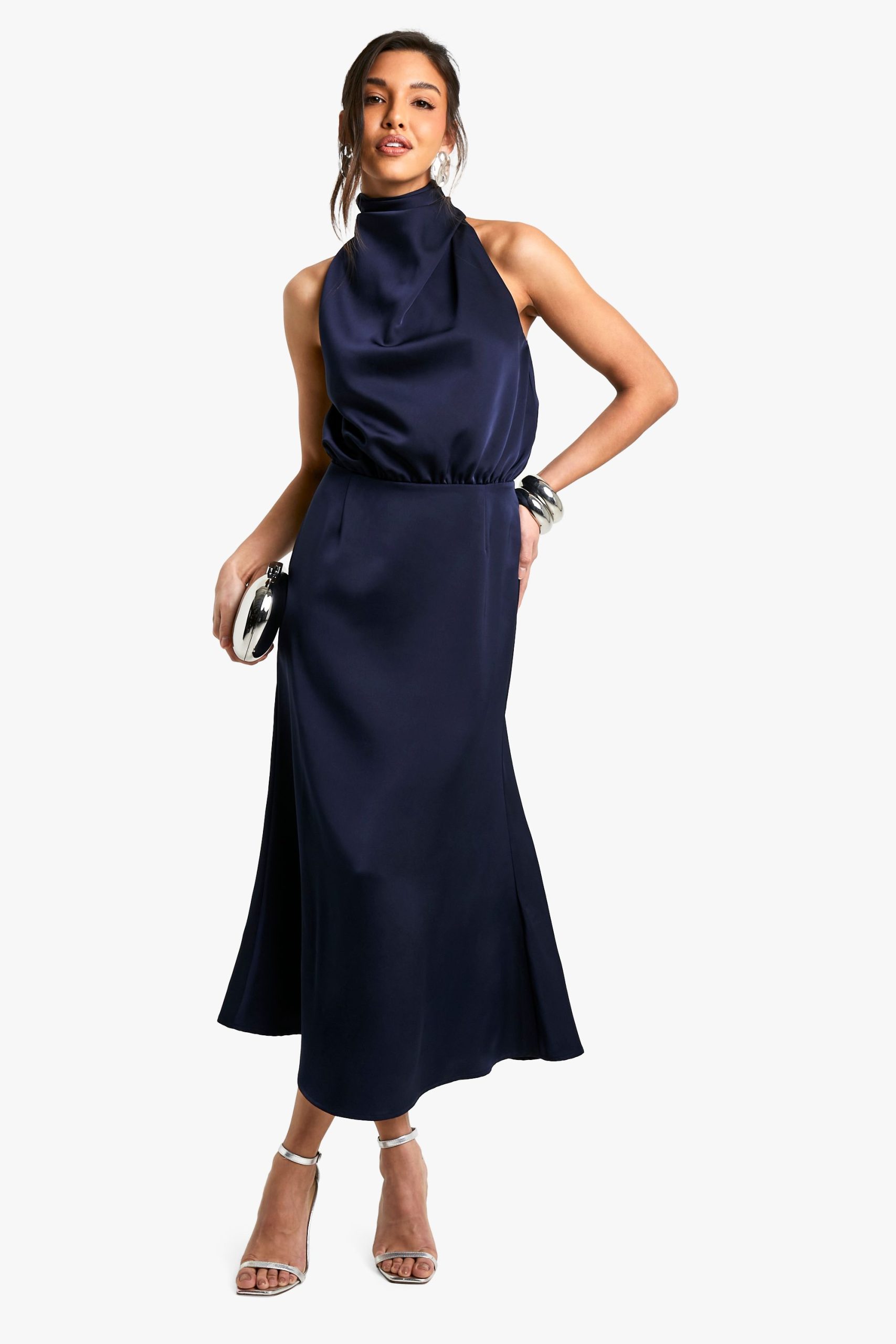 Cowl Neck Sleeveless Midaxi