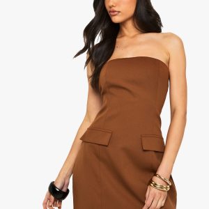 Bandeau Tailored Mini Dress