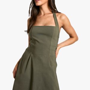 Bengaline Square Neck Skater Dress