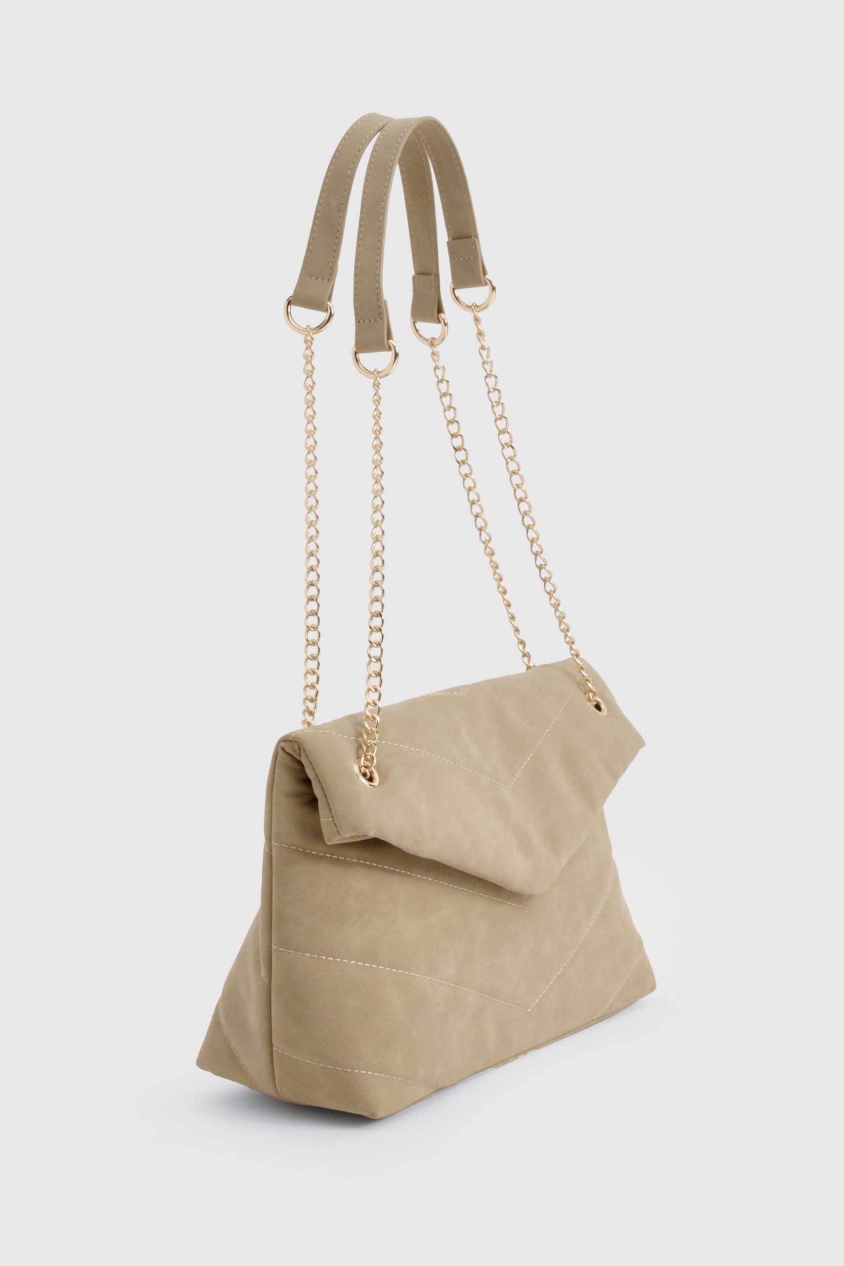 Fold Over Chain Handle Cross Body Bag - Image 3