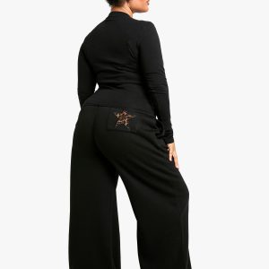 Plus Leopard Star Applique Straight Leg Jogger