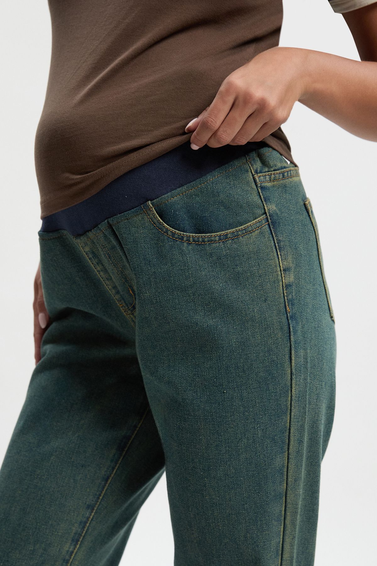 Maternity Over The Bump Mom Jeans - Image 4